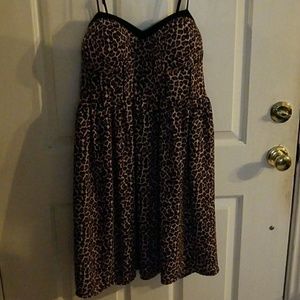 Xhilaration Animal Print Spaghetti Strap Dress XXL